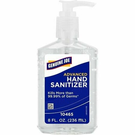 BSC PREFERRED Genuine Joe Hand Gel Sanitizer, Pump Bottle, 8oz, Clear, 12PK GJO10465